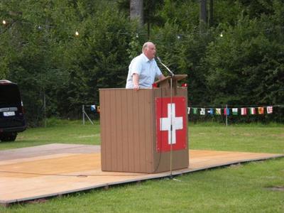 Die Anprache durch Peter Menzi.