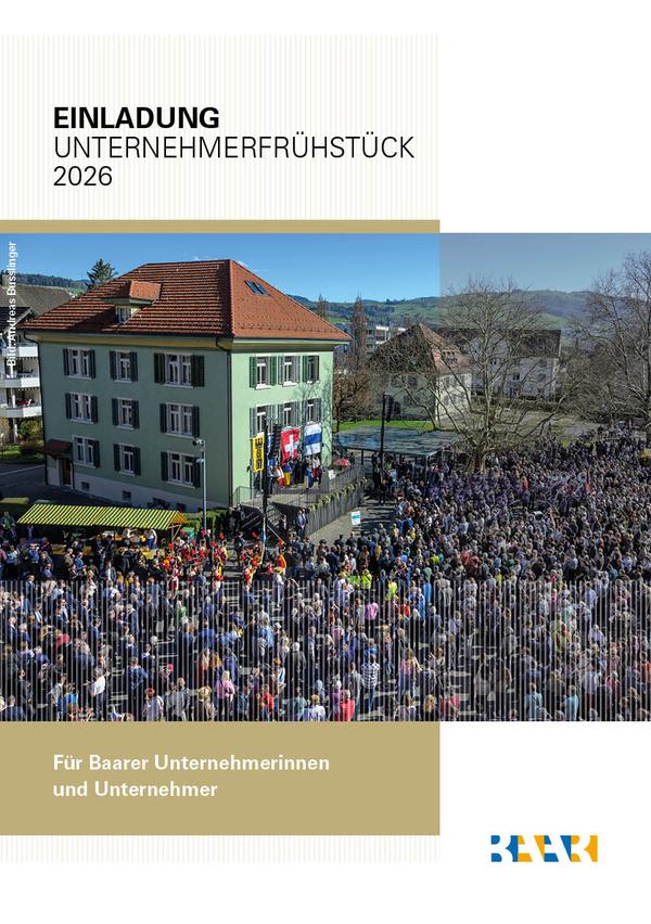 Titelseite der Einladung zu den Unternehmerfrühstücken 2026