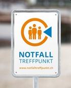Schild Notfalltreffpunkt