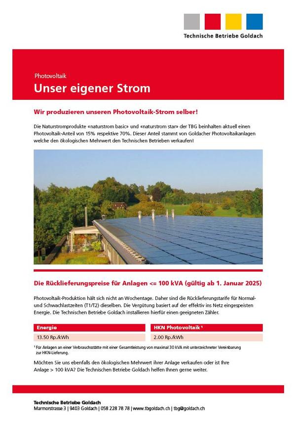 Factsheet Photovoltaik