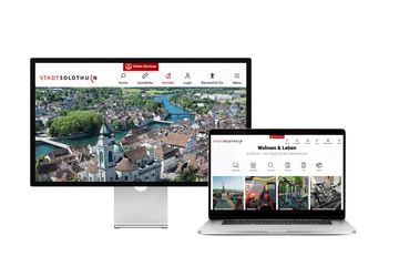 Desktop- und Tablet-Ansicht Webauftritt Stadt Solothurn 