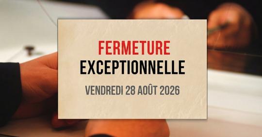 Fermeture admin - vendredi 28 août 2026