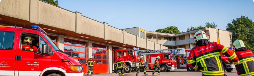 Die Feuerwehr im Einsatz am Hauptstützpunkt