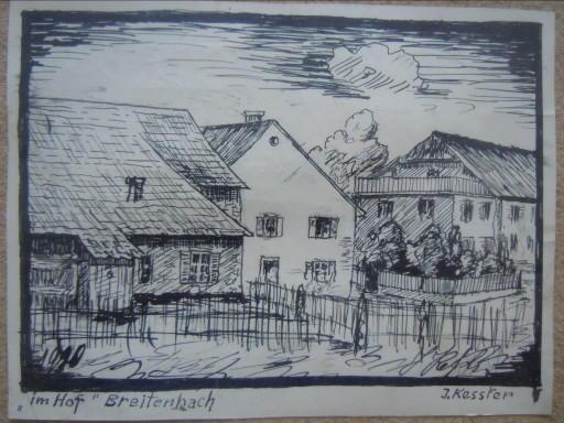 Im Hof 1910
Allemann-Haus, Häner-Haus, 
mit vormals "Pöschtli"