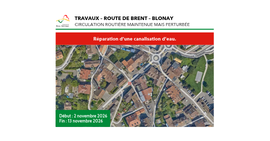 Travaux – Route de Brent – Blonay