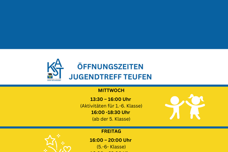 Flyer Öffnungszeiten Jugendtreff Teufen 