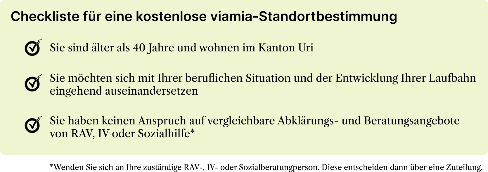 Checkliste