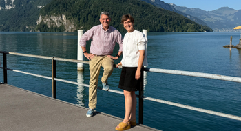 Gemeindeschreiber Aldo Moschetti und neue Gemeindeschreiberin Sibylle Schmid