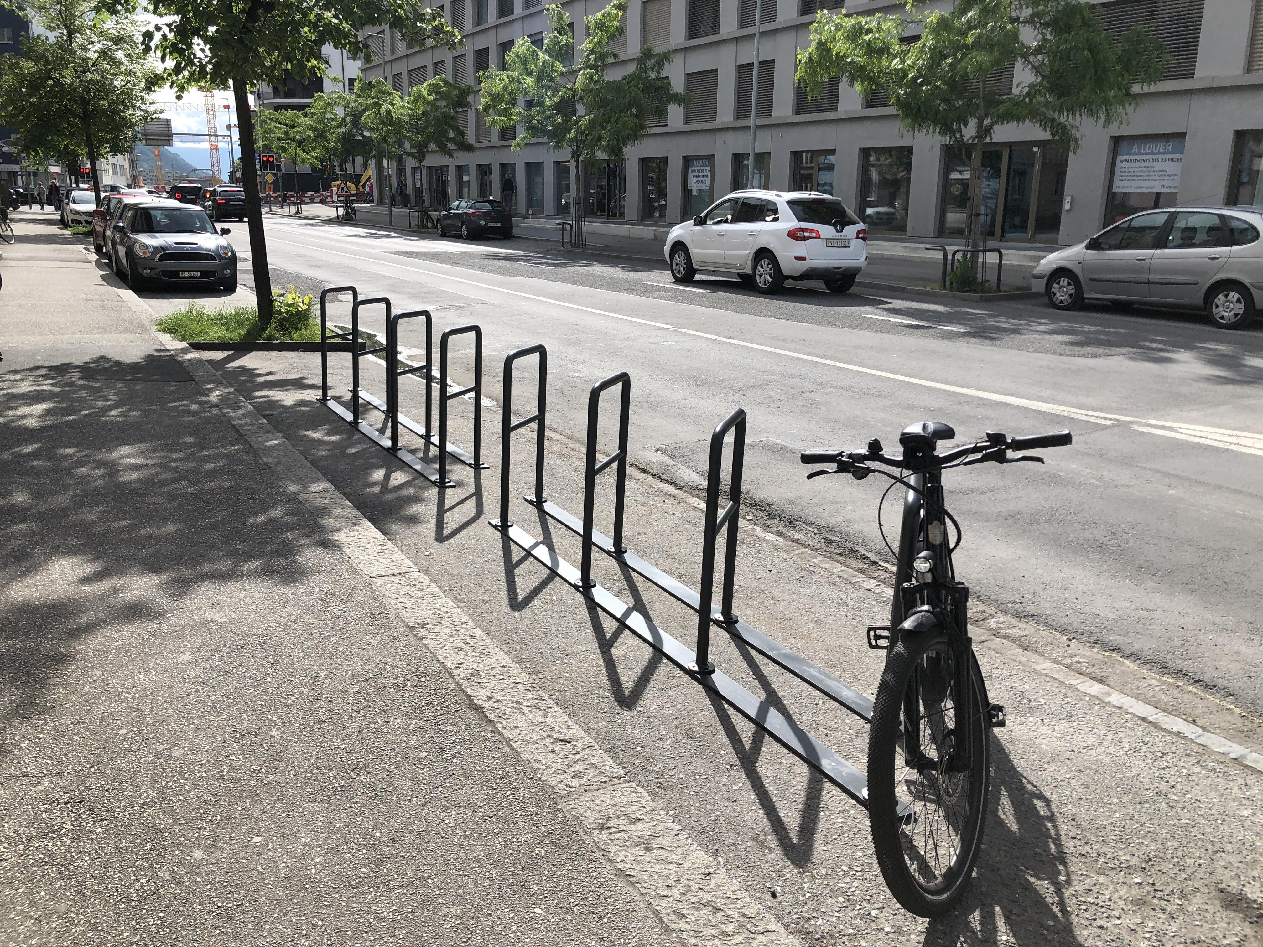 Stationnement vélo à l’avenue de Tourbillon