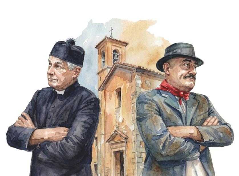 Illustration Don Camillo und Peppone, Illustration Sommer City Markenresonanz