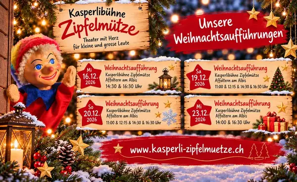 Weihnachtsaufführungen – Kasperlibühne Zipfelmütze