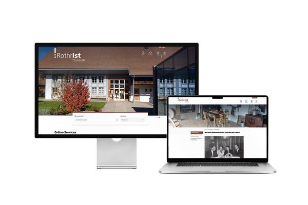 Desktop- und Tablet-Ansicht Webauftritt Heimatmuseum Rothrist