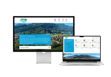 Desktop- und Tablet-Ansicht Webauftritt Gemeinde Walenstadt