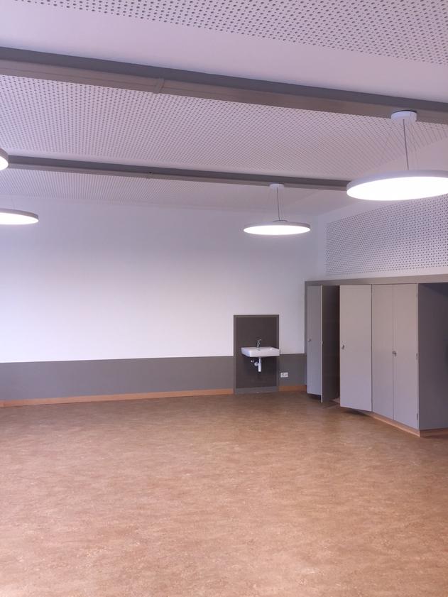 Der Proberaum welcher unter anderem vom Musikverein und Männerchor genutzt wird, ist fertig.