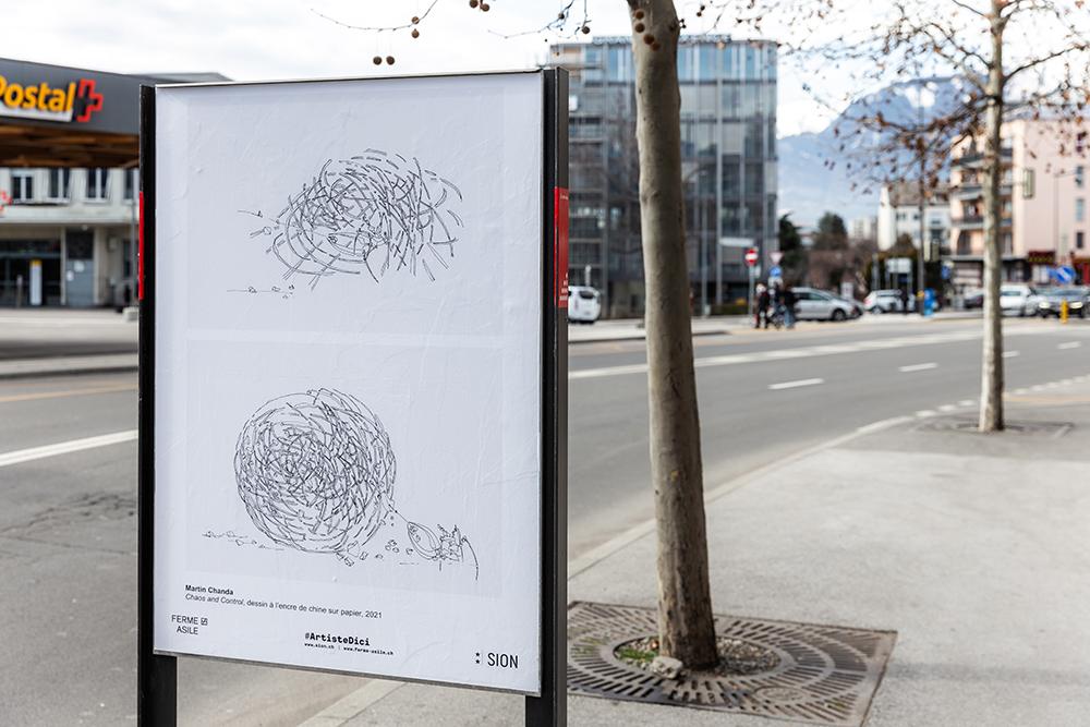 Martin Chanda
Chaos and Control, 2021, encre de chine sur papier – impression