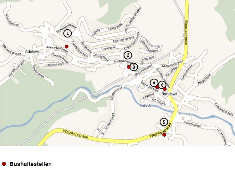 Ortsplan Bäretswil