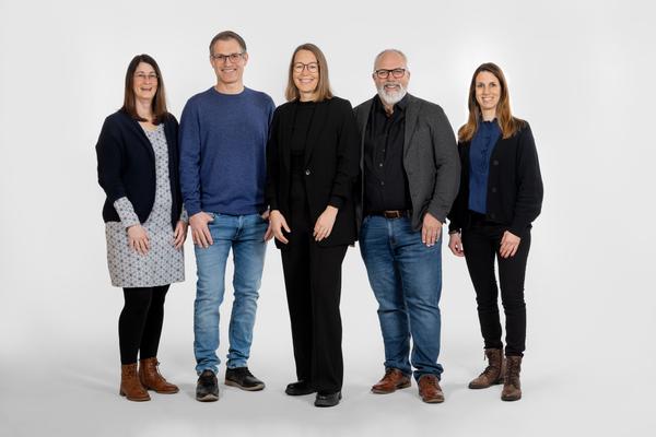 Schulrat Bad Ragaz: Christa Pöhl Kohler, Christian Keiser, Maria Simmen, Andreas Kohler und Jasmine Olivi