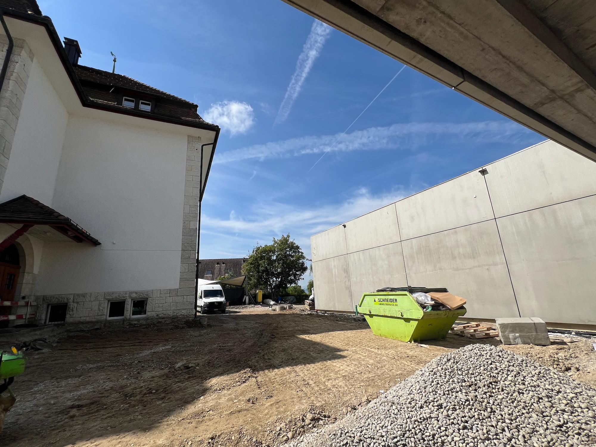 Baustelle neue Sporthalle am 22.6.24