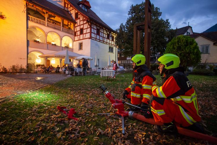 Eine Einsatzübung der gesamten Feuerwehr findet beim Chäslager statt.