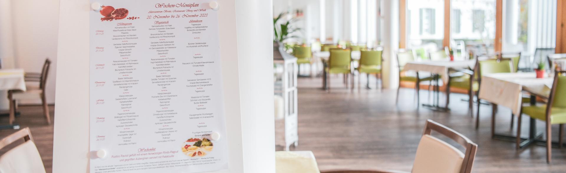Restaurant Bereich im Haus Steig