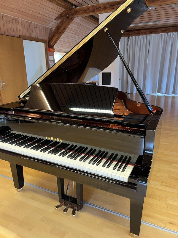 Der neue Konzertflügel im Saal der Musikschule Münchenstein