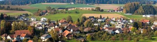 Dorf Roggliswil im Herbst