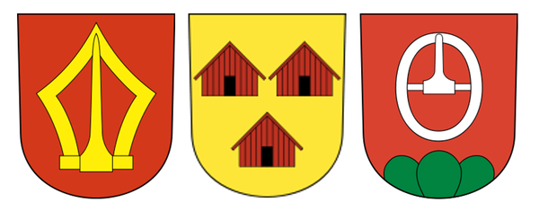 Wappen der Gemeinden Wädenswil, Hütten und Schönenberg