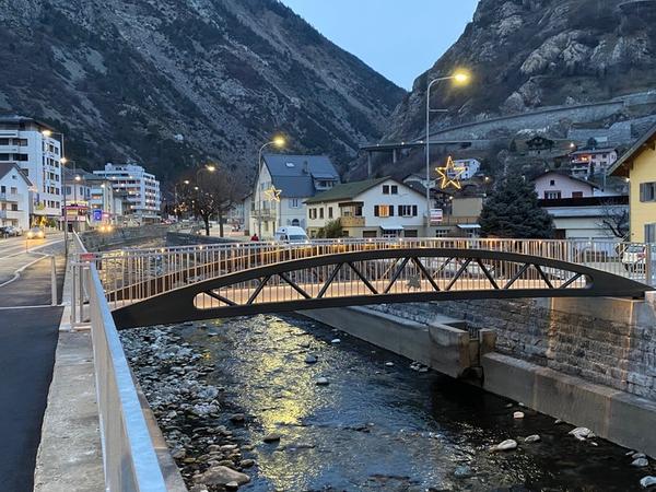 Einweihung Fussgängerbrücke Gampel-Steg