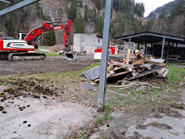 Baustelle Regenbecken Maladers