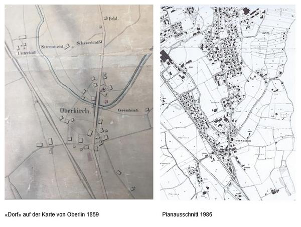 Vergleich Dorf 1859 - 1986