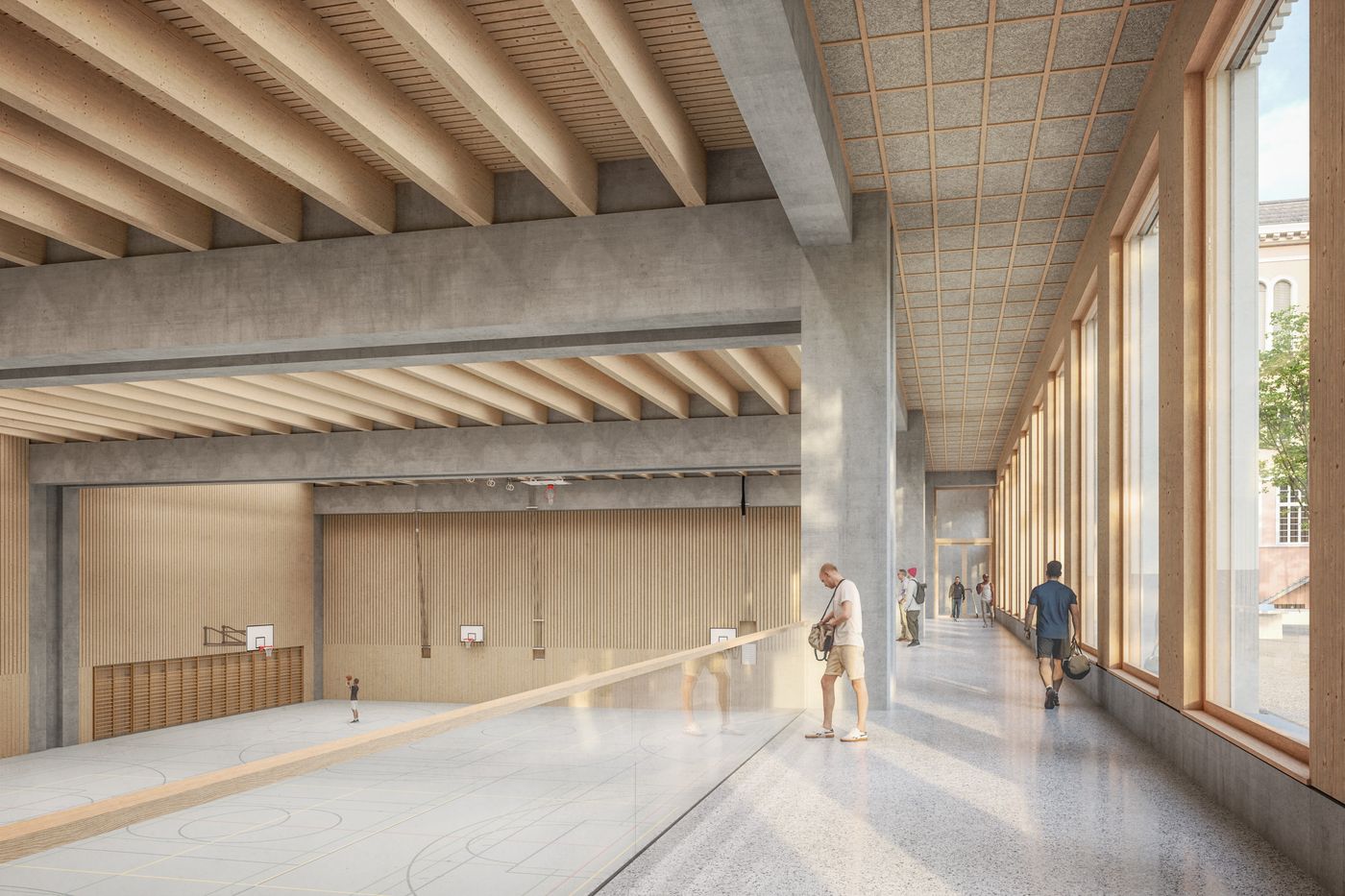 Visualisierung Dreifachsporthalle Kollegium.