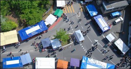 Jahrmarkt - Vogelperspektive Lindenplatz