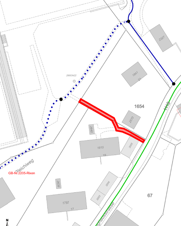 Aufhebung öffentliches Fusswegrecht Zeughausstrasse