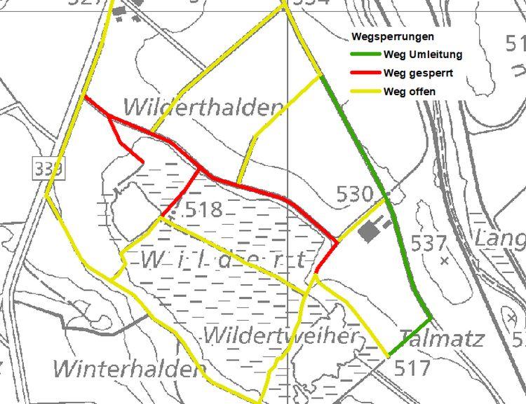Moorregeneration Wildert Wegumleitungen