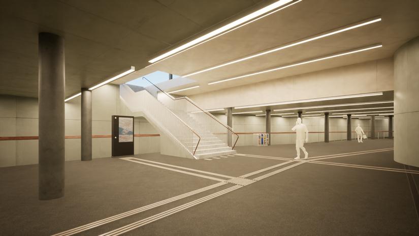 Die neue Bahnhofpassage (Visualisierung)