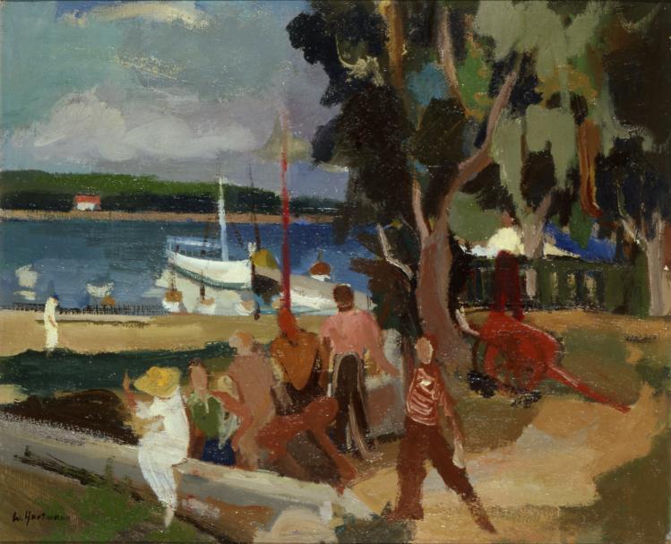 1935-1938
Werner Hartmann
1903-1981
Öl auf Leinwand
Bildmass: 46x55 cm
Inventar: SGE 0066