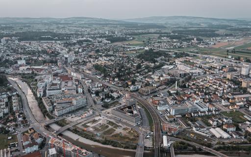 Emmen aus der Vogelperspektive.