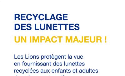 Affiche recyclage lunettes