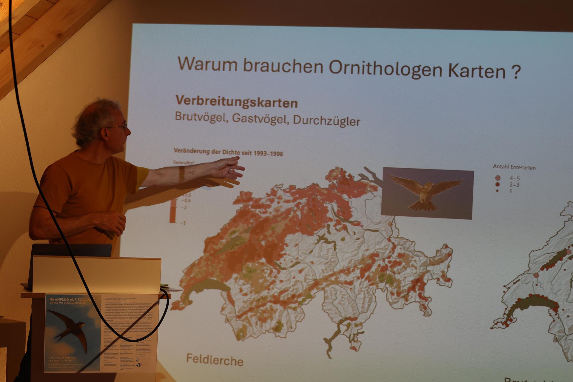 Was hat Ornithologie mit Kartografie zu tun? 
Mit Stefan Zoller, Orniplan AG
