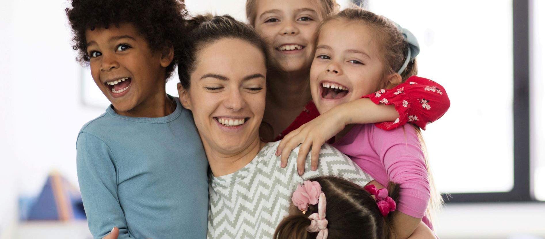 Adulte avec des enfants