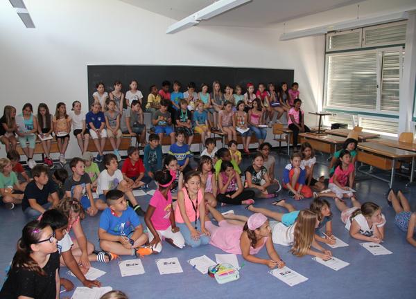 Kinder bei der Ernährungspräsentation