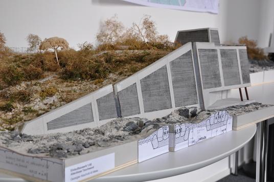 Modell Einlaufbauwerk Entlastungsstollen an der Sihl 