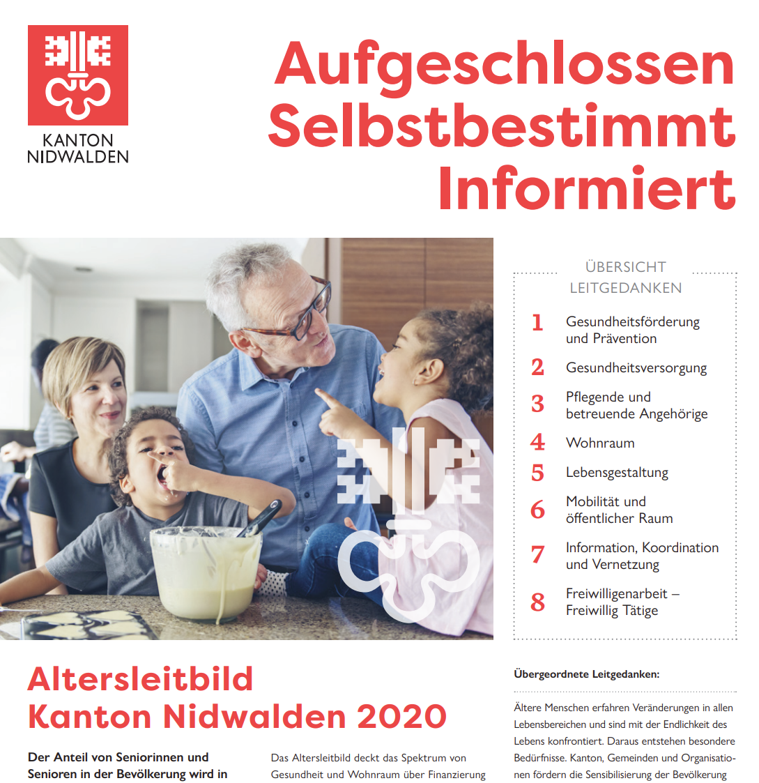 Ausschnitt der Frontseite des Kantonalen Altersleitbilds 2020