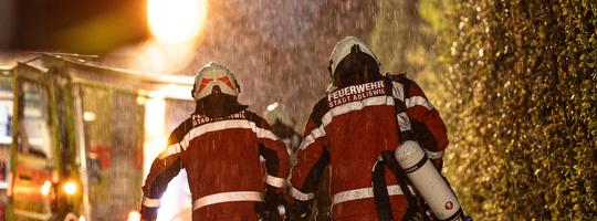 Feuerwehrleute bei einer Übung