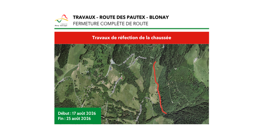 Travaux – Route des Pautex – Blonay
