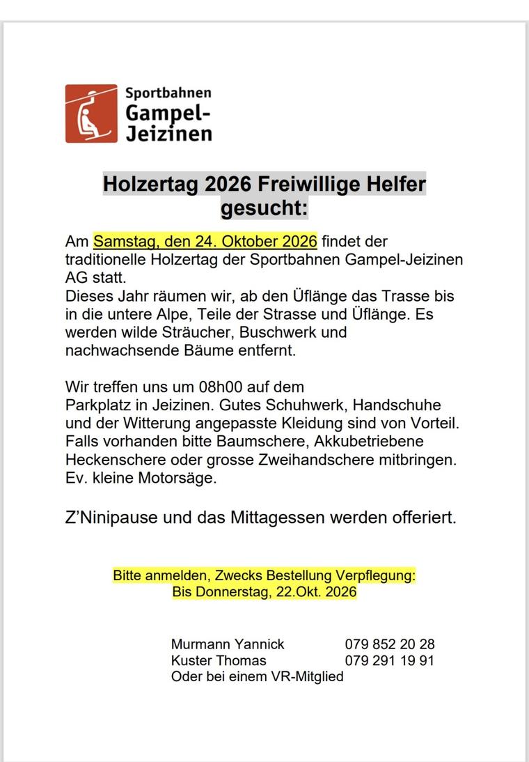 Holzertag 2026
