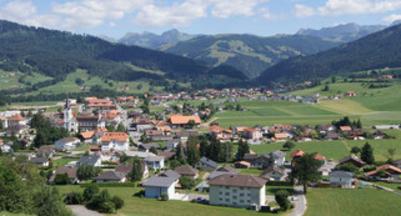Sicht auf Plaffeien von Oberschrot her