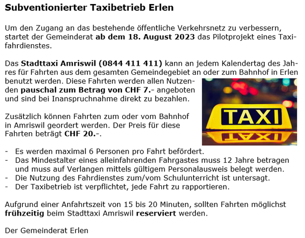 Taxibetrieb