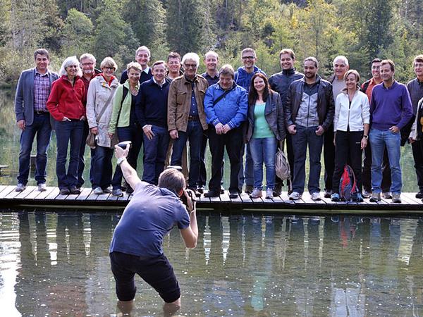 Gruppenbild am Crestasee