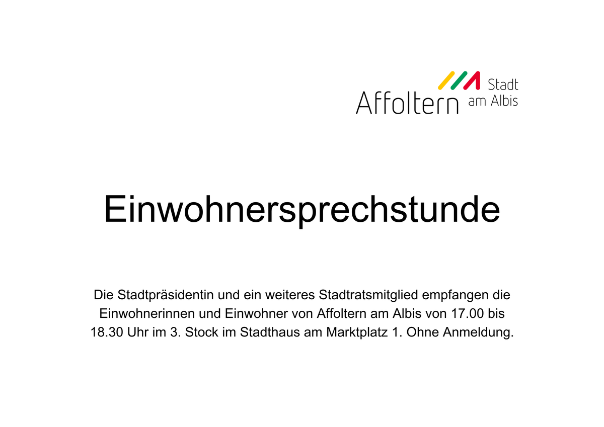 Einwohnersprechstunde